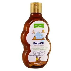 روغن بدن کودک بی بی لند حاوی ویتامین ای و کنجد 200 میلی لیتر